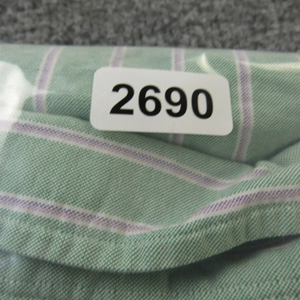 Ralph Lauren Shirt Mens XL Green Stripe Classic‎ Fit Short Sleeve Button Down